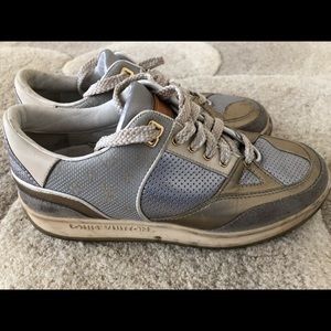 Louis Vuitton Metallic canvas and leather sneaker